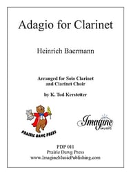 Adagio for Clarinet Solo with Clarinet Choir EPRINT cover Thumbnail
